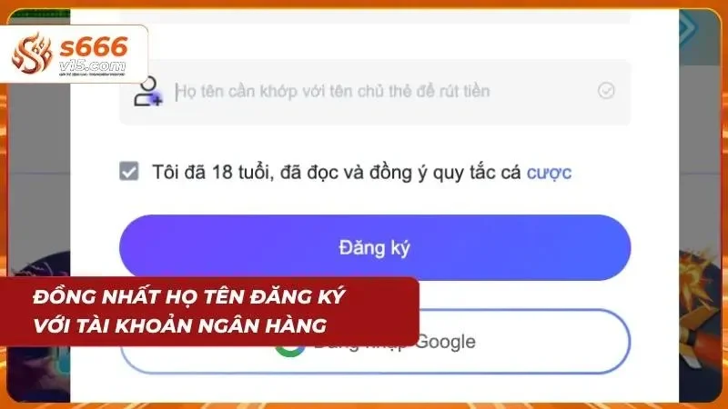 Đồng nhất thông tin để nhận tiền