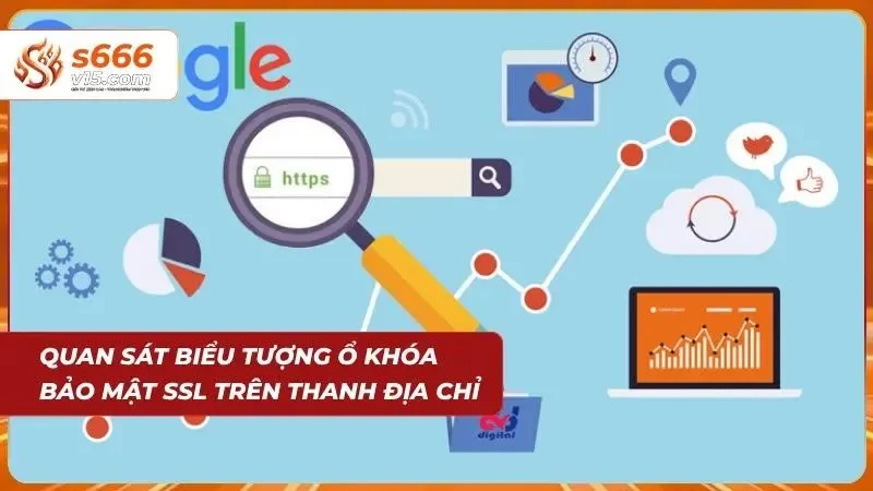 Biểu tượng ổ khóa SSL hiển thị trên thanh địa chỉ