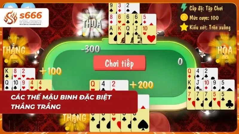 Tổ hợp bài đẹp xuất hiện mang lại chiến thắng tuyệt đối