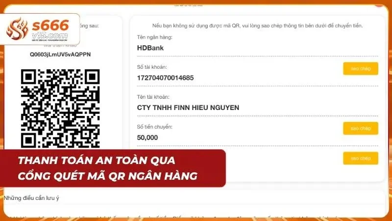 Thanh toán bằng QR ngân hàng cực dễ