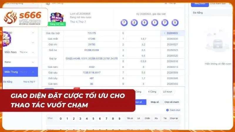 Xổ Số Siêu Tốc S666 2026 - Chiến Thuật Chốt Lô Đề Chuẩn Xác 6 Giao diện thân thiện giúp thao tác nhanh ngay cả trên điện thoại